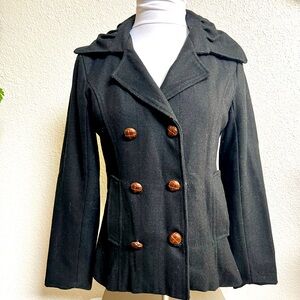 Classic Black Pea Coat